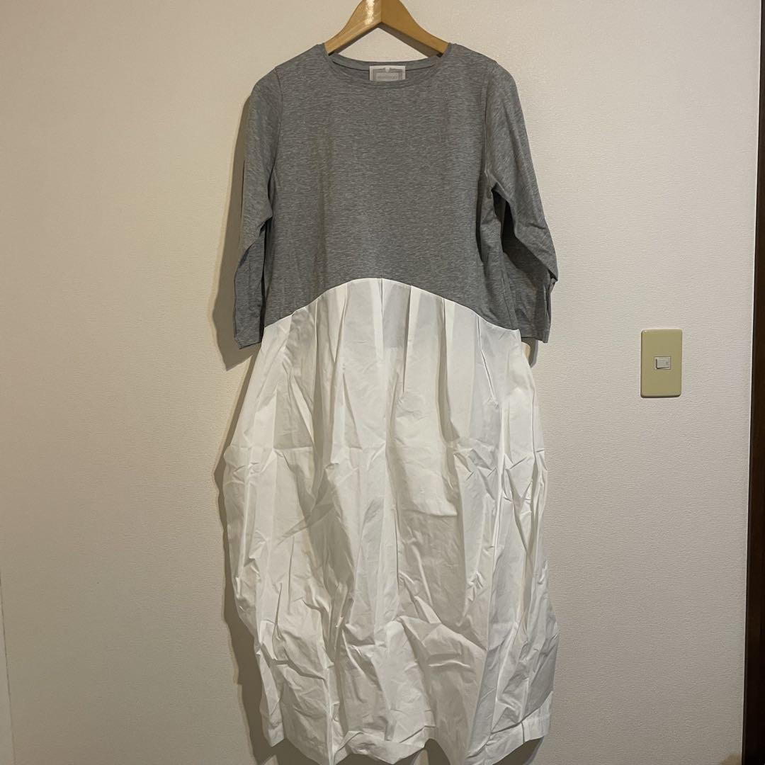 【新品】BEARDSLEY 布帛コンビコクーンワンピース
