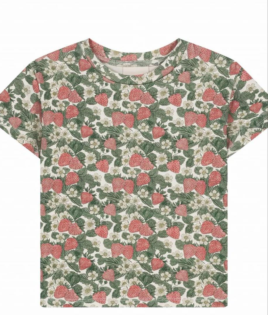 studiobohemeparis いちご柄Tシャツ