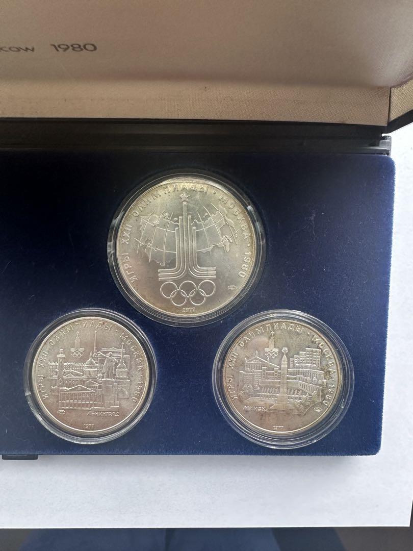 ロシア銀貨　モスクワ　記念銀貨セット6枚　銀貨　古銭　銀貨の重さは133.15g
