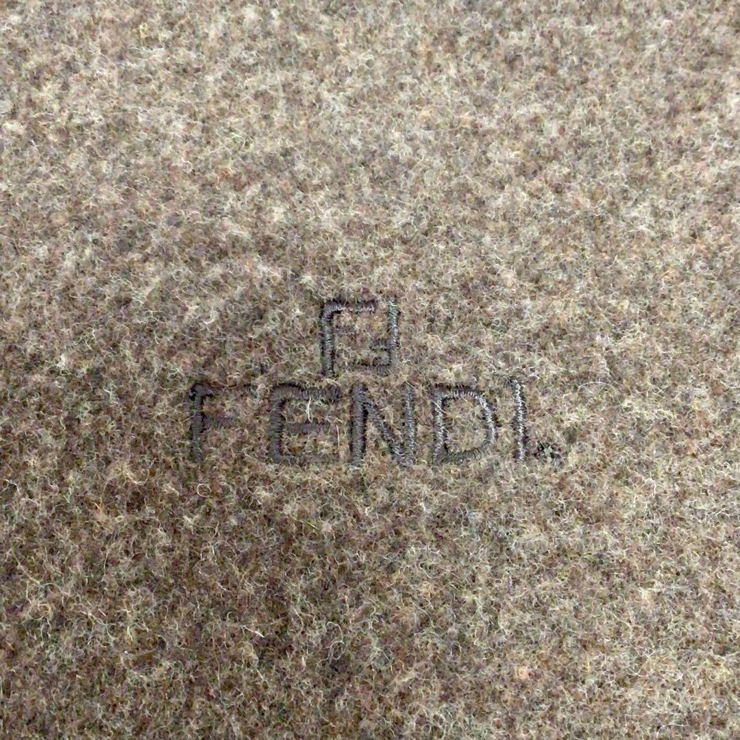 フェンディ　FENDI cravatte ウールマフラー ブラウン ブランド