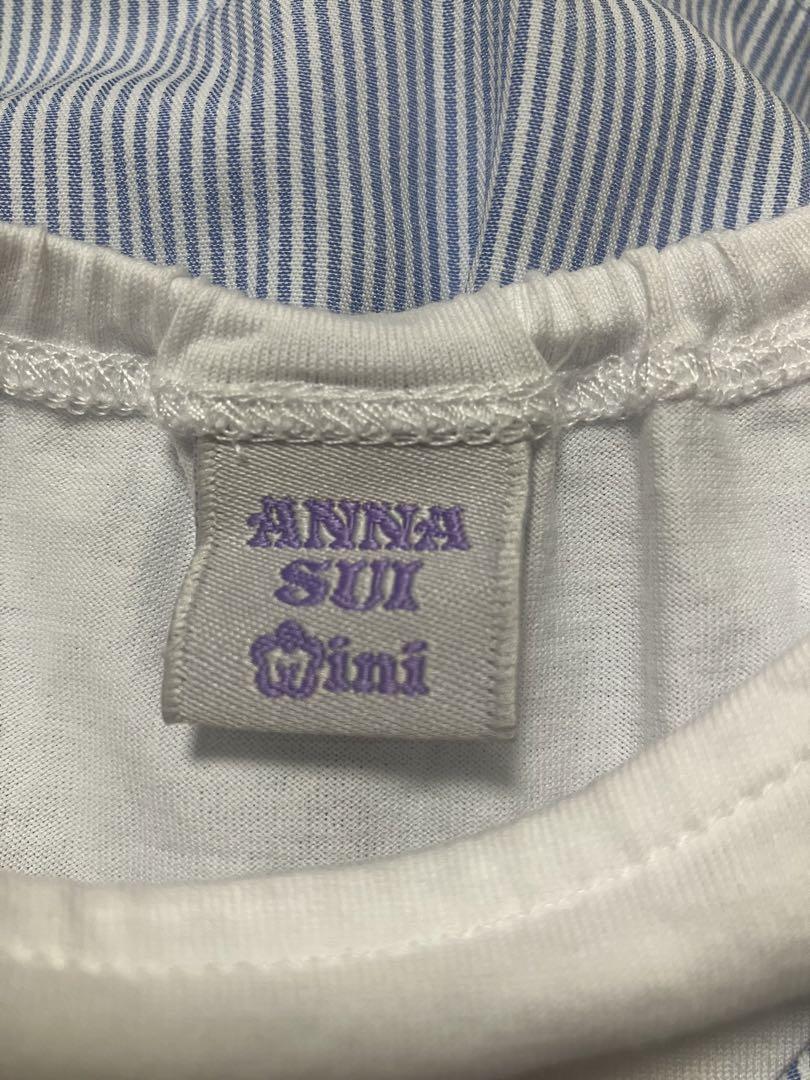 ANNA SUI mini　アナスイミニ　ストライプネコワンピース　130