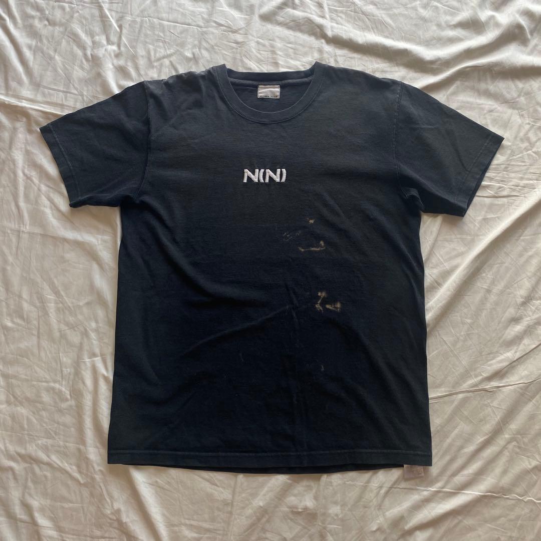 NUMBER (N)INE 刺繍 ロゴ Tシャツ ナンバーナインフェードダメージ