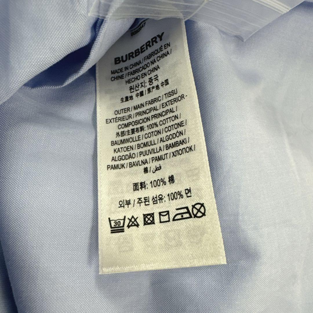 新品✨BURBERRY 現行　ロゴプリント　アクアブルー　ワンピース　ベルト付き