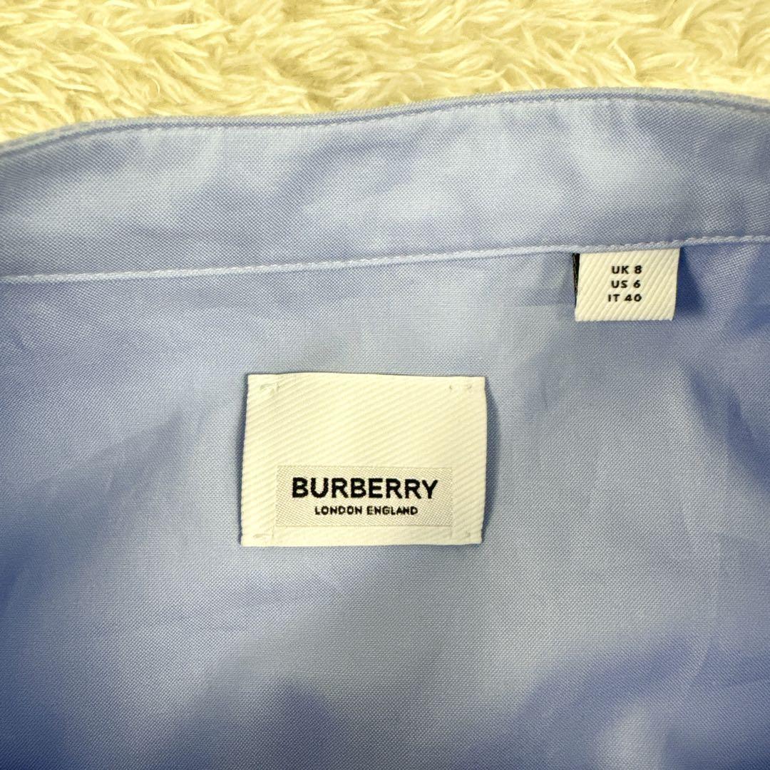 新品✨BURBERRY 現行　ロゴプリント　アクアブルー　ワンピース　ベルト付き