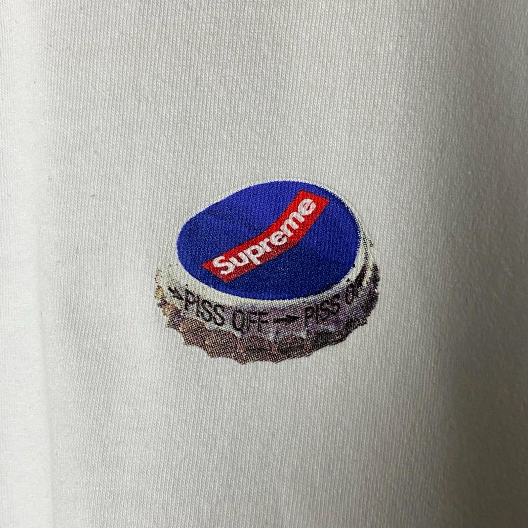 国産格安 人気即完 Supreme ボトルキャップ センターロゴ 半袖 Tシャツ M 白 1QiZT-m98556426463 定番人気新作