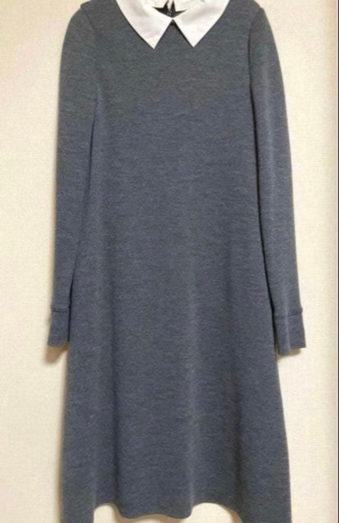 早い者勝ち！最高級♡FOXEY 希少 Aライン白襟ニットロングワンピース