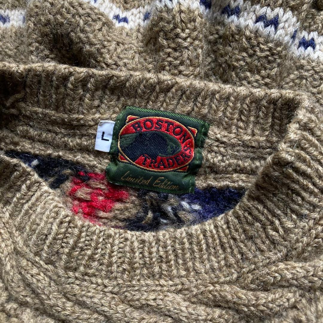 【BOSTON TRADERS】 ボストントレーダーズ デザインニット W65