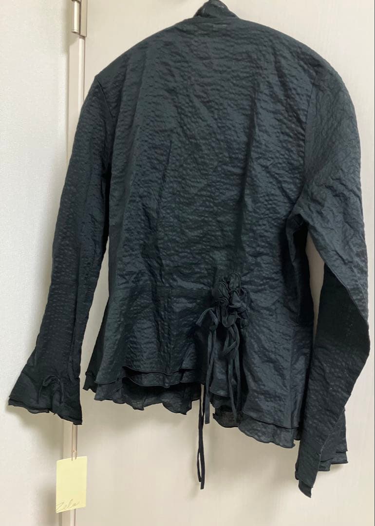 新品　タグ付き　ZELU ゼル トップス　カーディガン 黒　綿 40サイズ