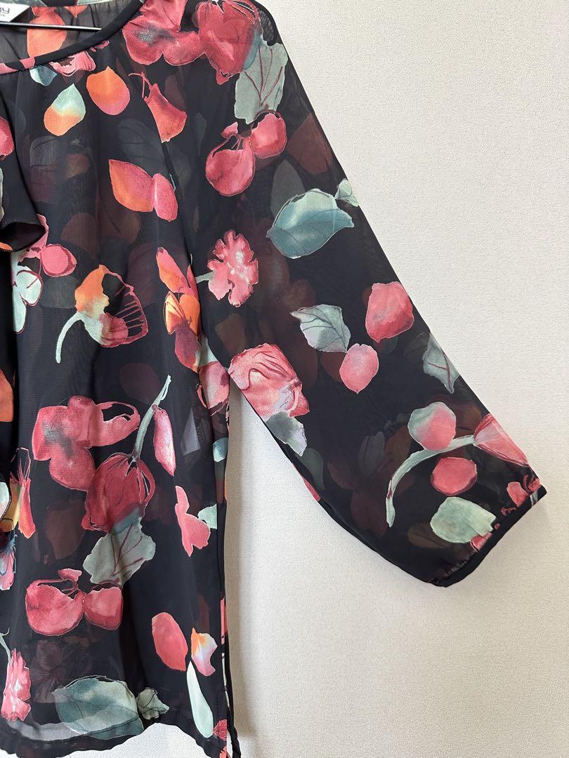 花柄シフォンセットアップ