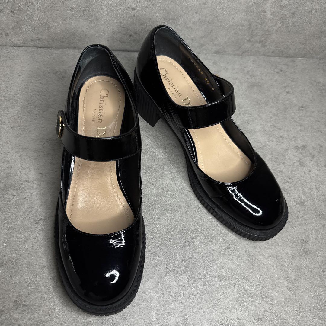 極美品！Dior ディオール　D-DOLL メリージェーン　カーフスキンパンプス