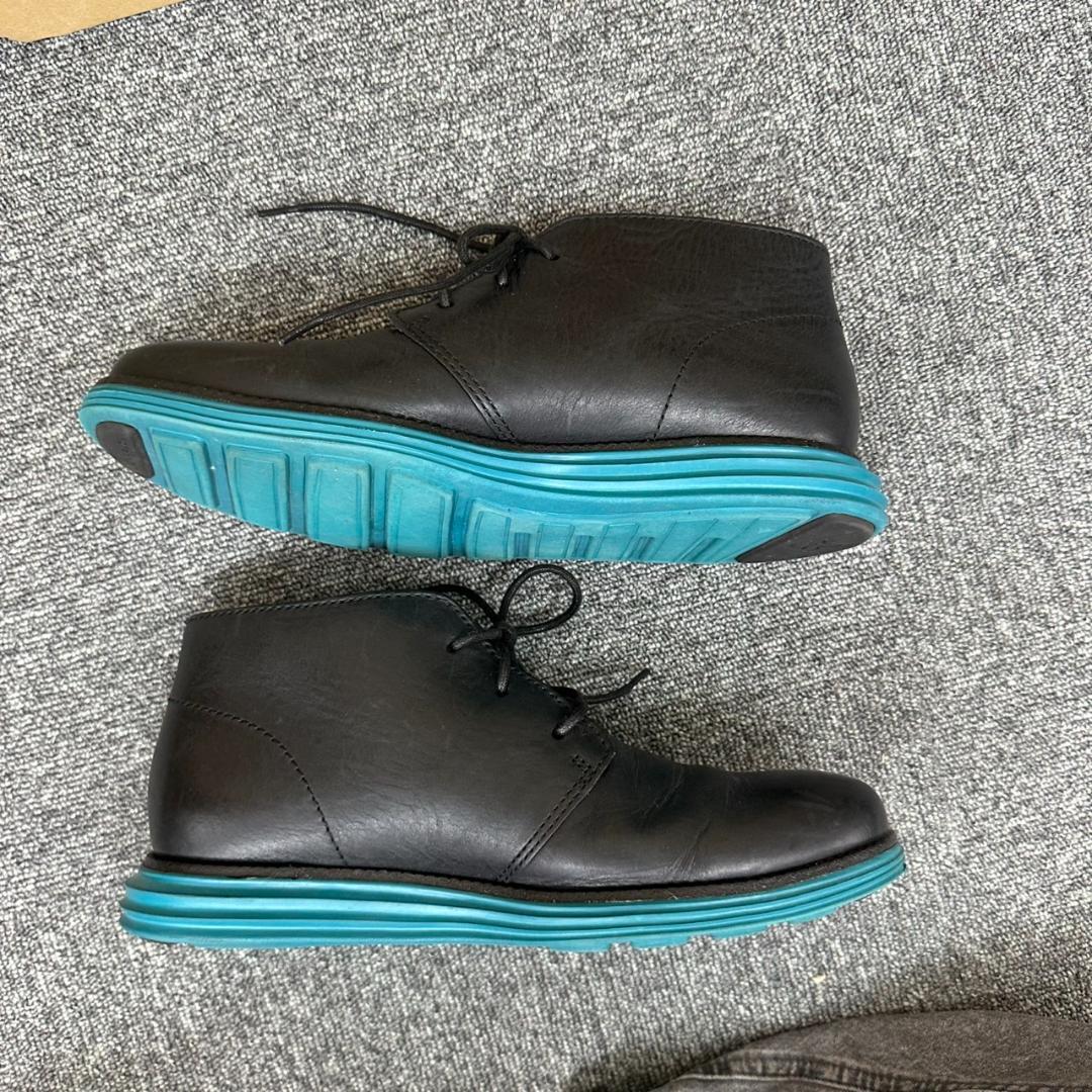16.COLE HAAN LUNARGRAND チャッカブーツ 黒 25.5cm
