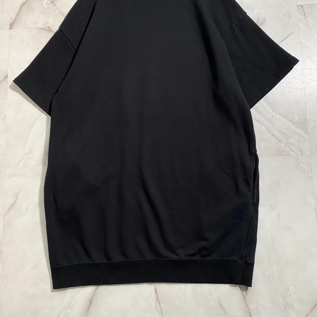 A17879 美品 アンダーカバー フロントロゴ半袖ロングスウェットPO 黒3