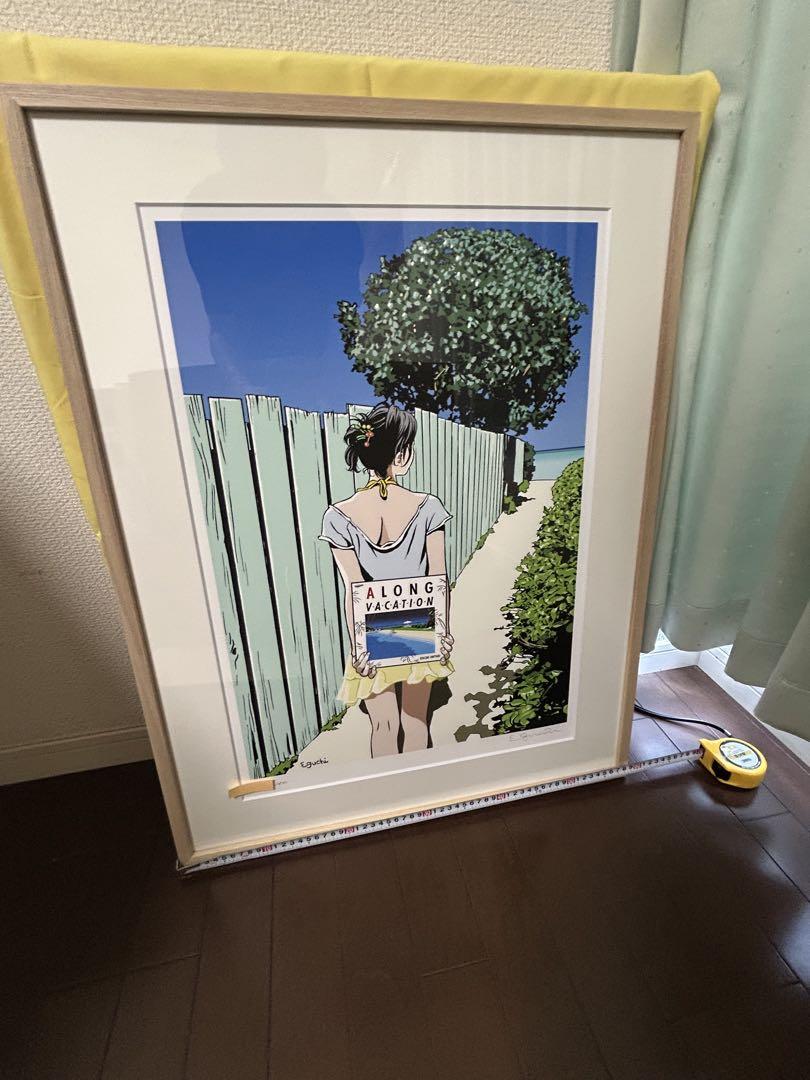 江口寿史版画 『A LONG VACATION 』 大滝詠一 江口寿史版画 瑞々しかっ 『A LONG VACATION 』 大滝詠一 - 版画