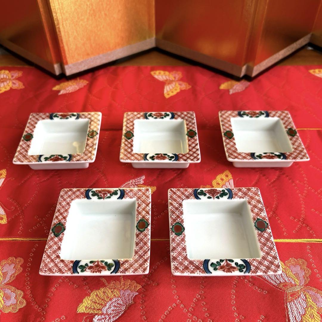 再興九谷小皿5枚セット