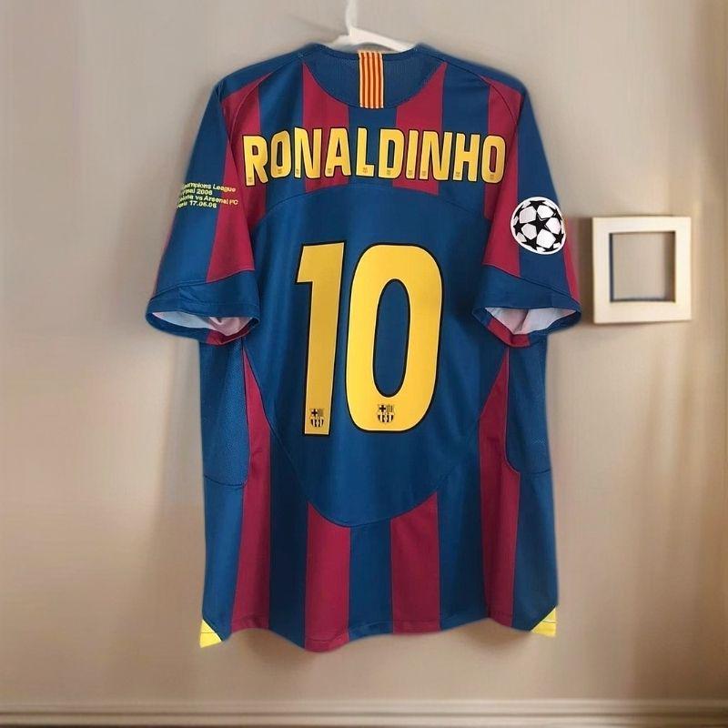 FCバルセロナ ロナウジーニョ 10 半袖ユニフォーム CL仕様 バルセロナ RONALDINHO ロナウジーニョ 10番 半袖 ユニフォーム