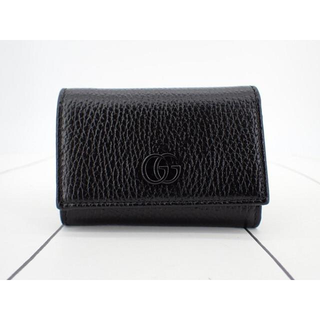 特価 グッチ 折り畳み財布 644407 GG LEATHER 色:BLACK