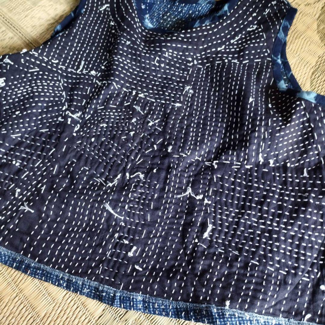 着物リメイク 古布リメイク 刺し子 ベスト