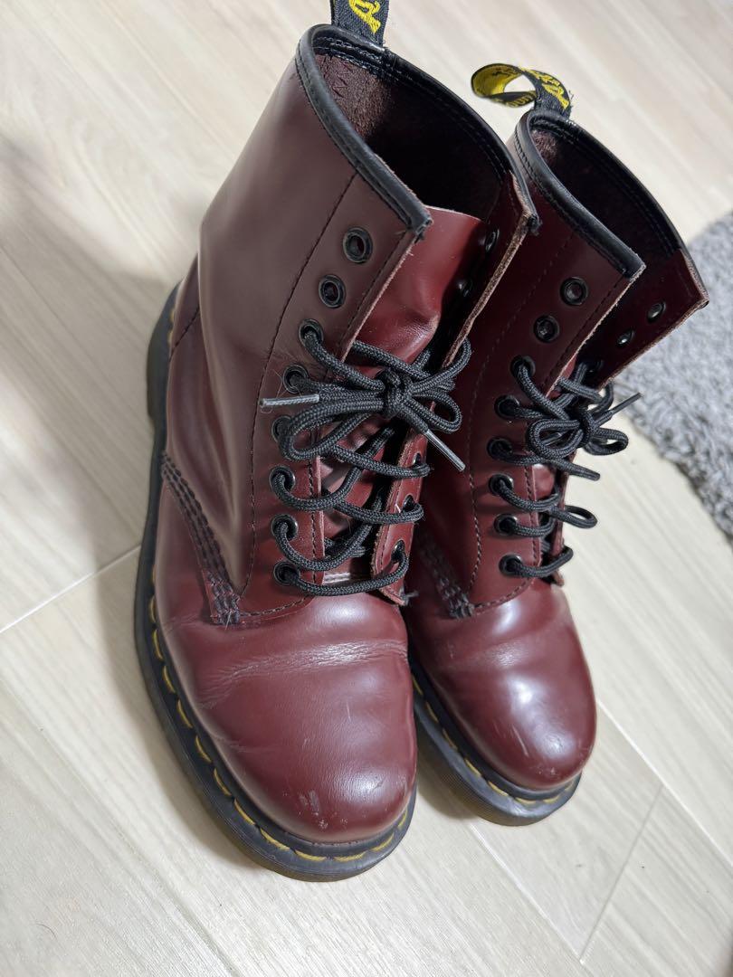 値下げ！ドクターマーチンDrMartens 8ホール uk7 チェリーレッド