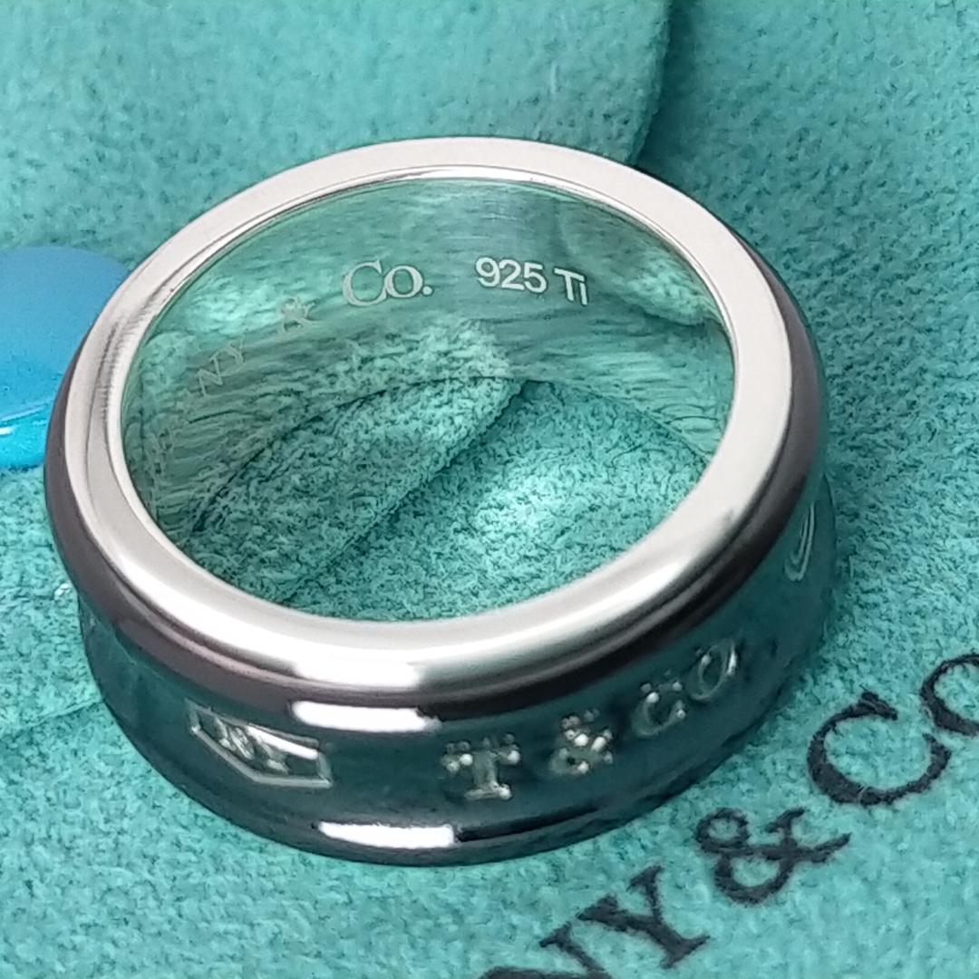 ★【TIFFANY&Co.】１８３７　ブラック　チタン　リング　１０号　1365