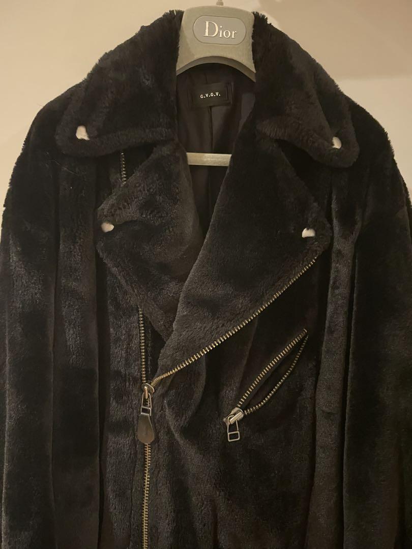 ジャケット・アウター gvgv FAUX FUR LACE UP BIKER JACKET G.V.G.V.（ジーヴィージーヴィー）の「FAUX FUR LACE UP BIKER