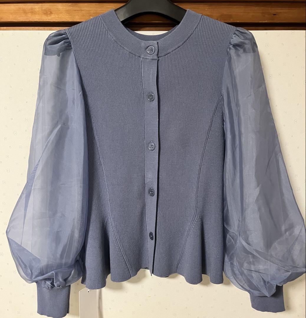 FRAY I.D 2wayペプラムニット Blue