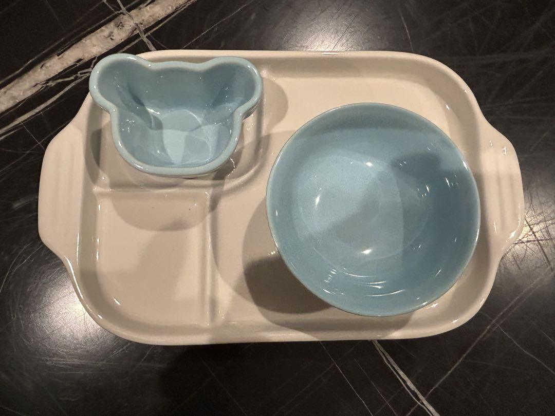 いく ☆Le Creuset☆ココットロンド14cm＆離乳食set 水色