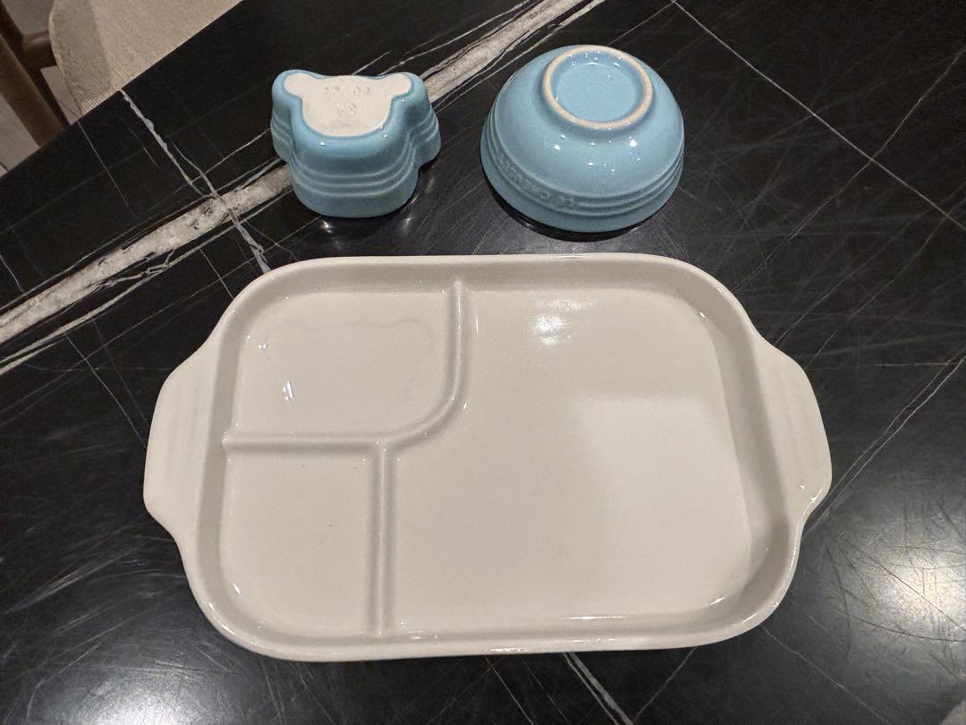 いく ☆Le Creuset☆ココットロンド14cm＆離乳食set 水色