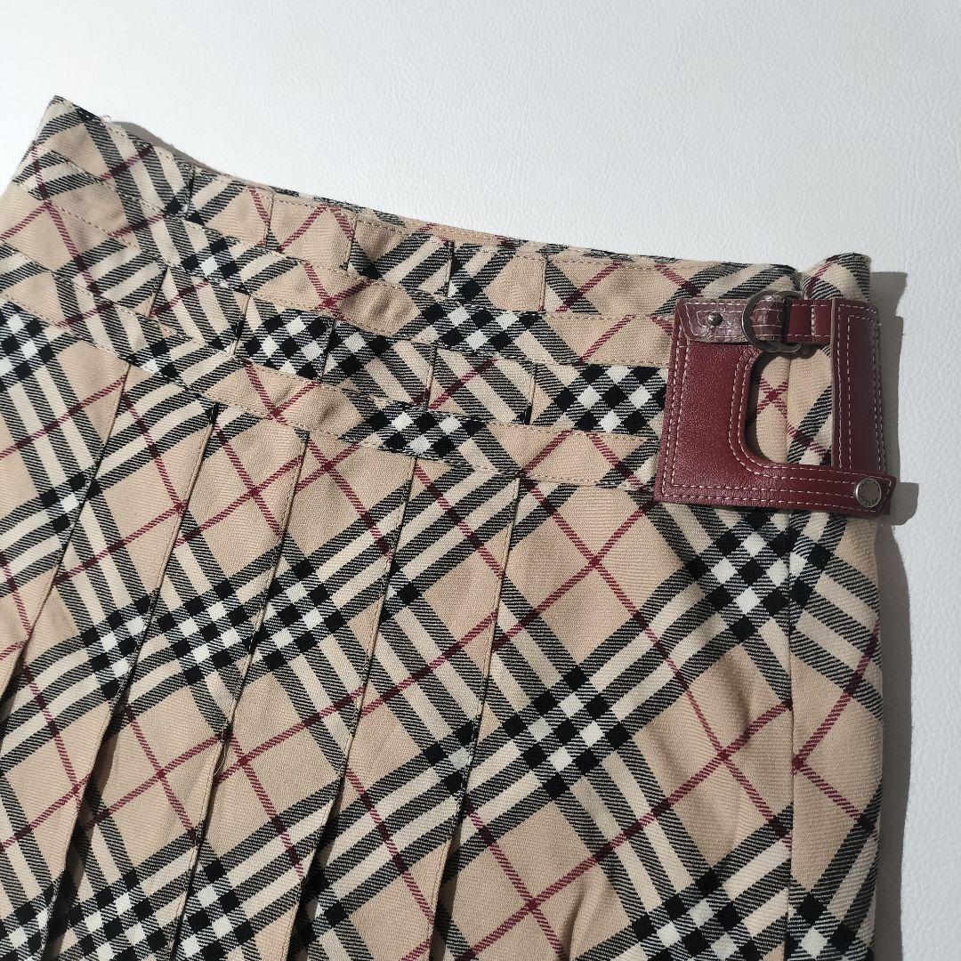 BURBERRY バーバリーブルーレーベル ノバチェックミニスカート　38