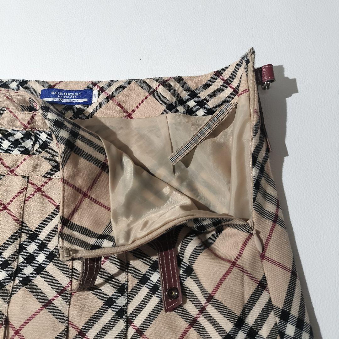 BURBERRY バーバリーブルーレーベル ノバチェックミニスカート　38