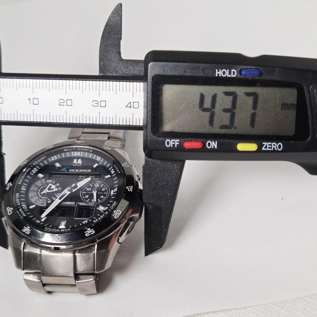 CASIO オシアナス ソーラー電波時計 ブラック文字盤 メンズ 腕時計　箱有