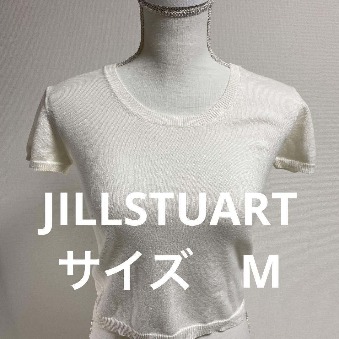 新品ounceホワイト半袖ニットトップスOUNCET JILLSTUART ホワイト 半袖 ニット トップス セーター (0548