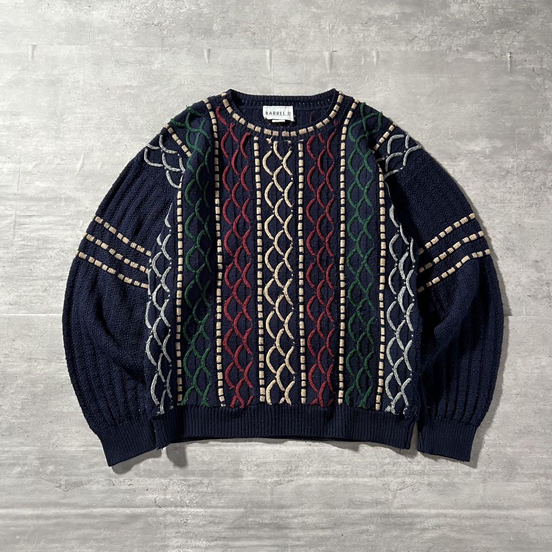 【usa製、最高カラー】BARRELマルチカラー3DニットグランジCOOGI