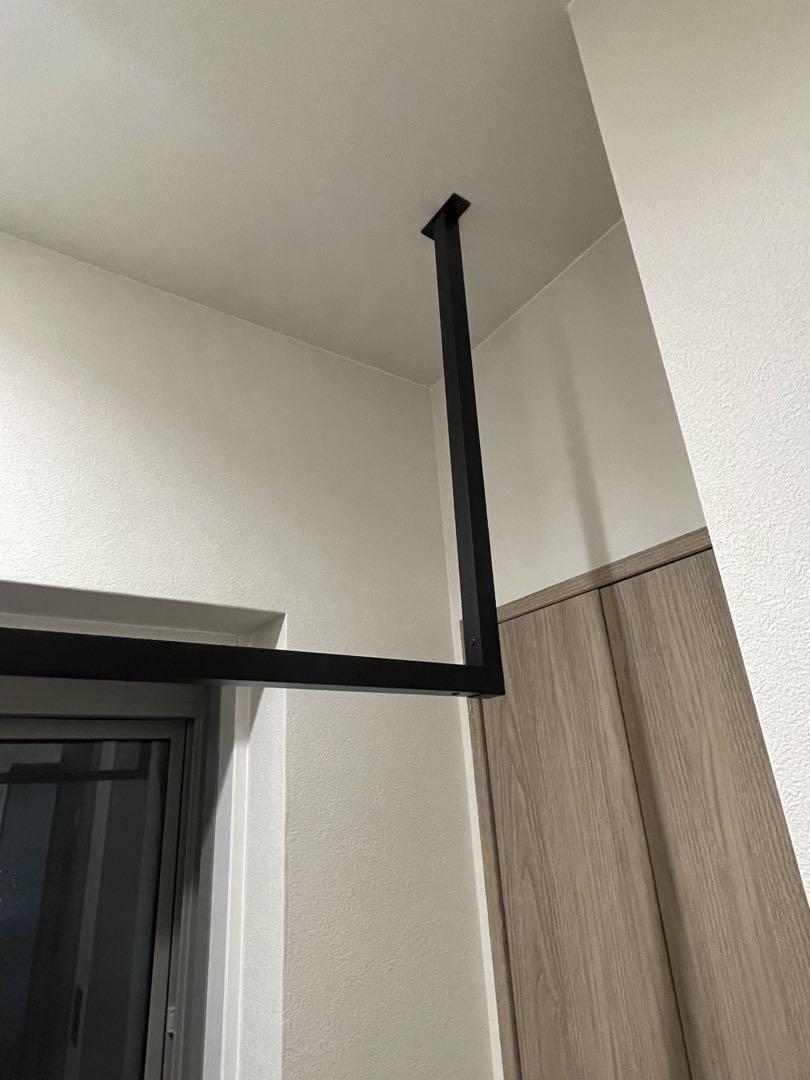 新品　天井付け物干しkacu カク　Ｅ型ブラック morita 未使用 balifitnesscenter.com