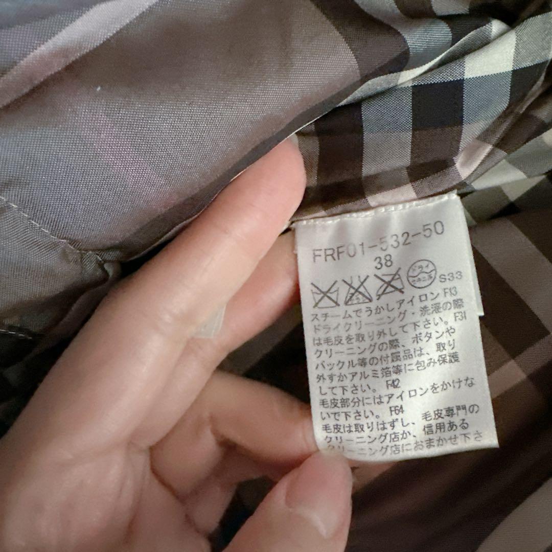 暖かい★バーバリーブルーレーベル　ダウンコート　38