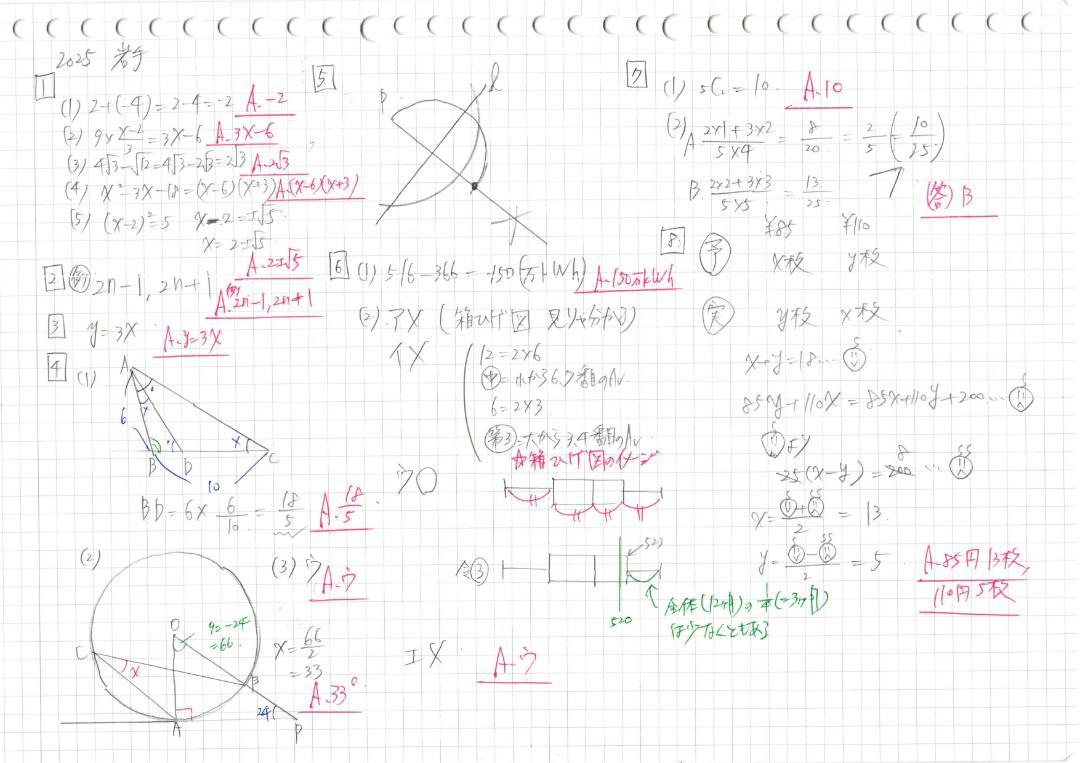 塾講師オリジナル数学解説 全問動画付 岩手 公立高校入試 2022
