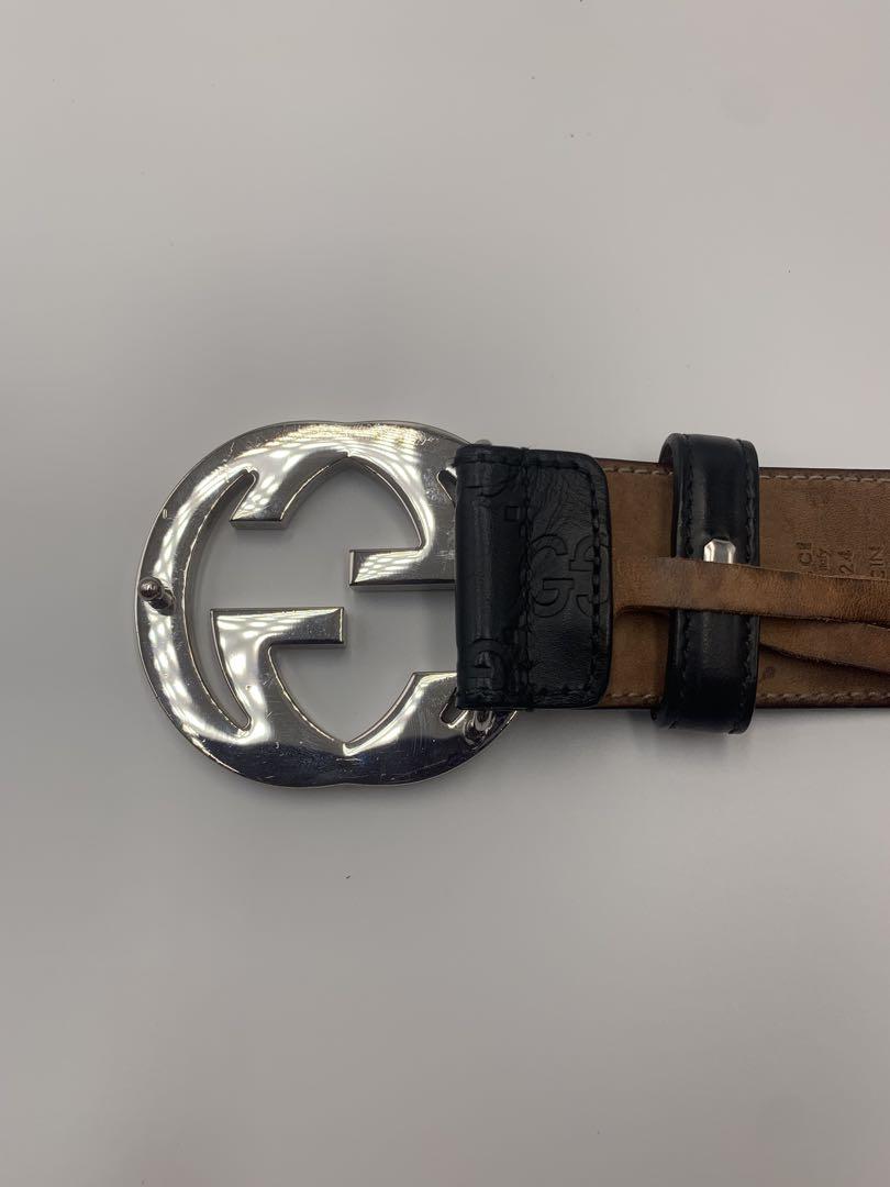 GUCCI グッチ インターロッキングG GG柄 グッチシマ レザー ベルト