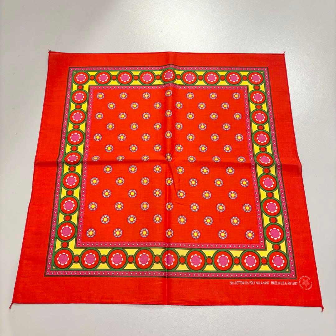 NOS 80s バンダナ 赤 黒 紫 USA製 3枚セット - メルカリ