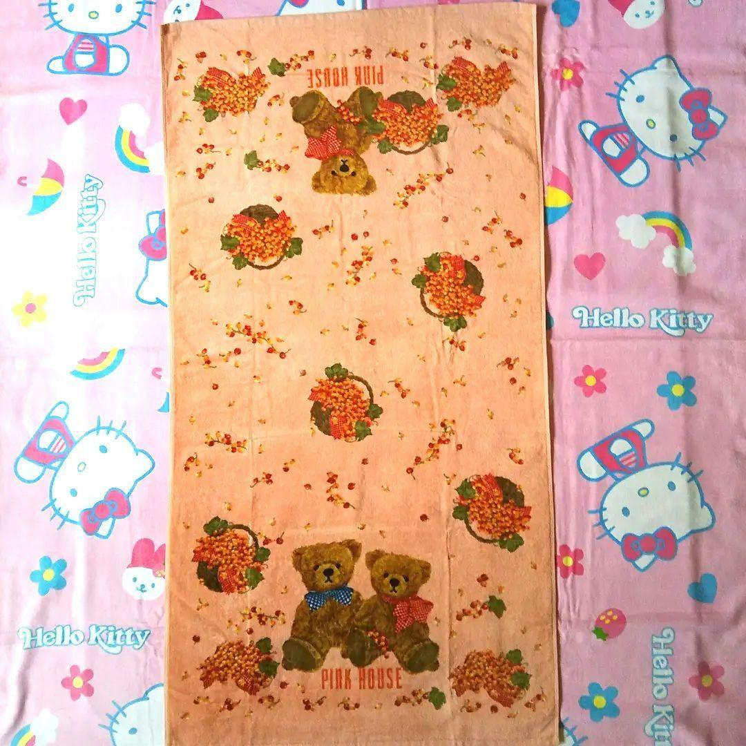 ピンクハウス♪新品未使用バスタオル♪クマ♪ピンク系？♪⑥