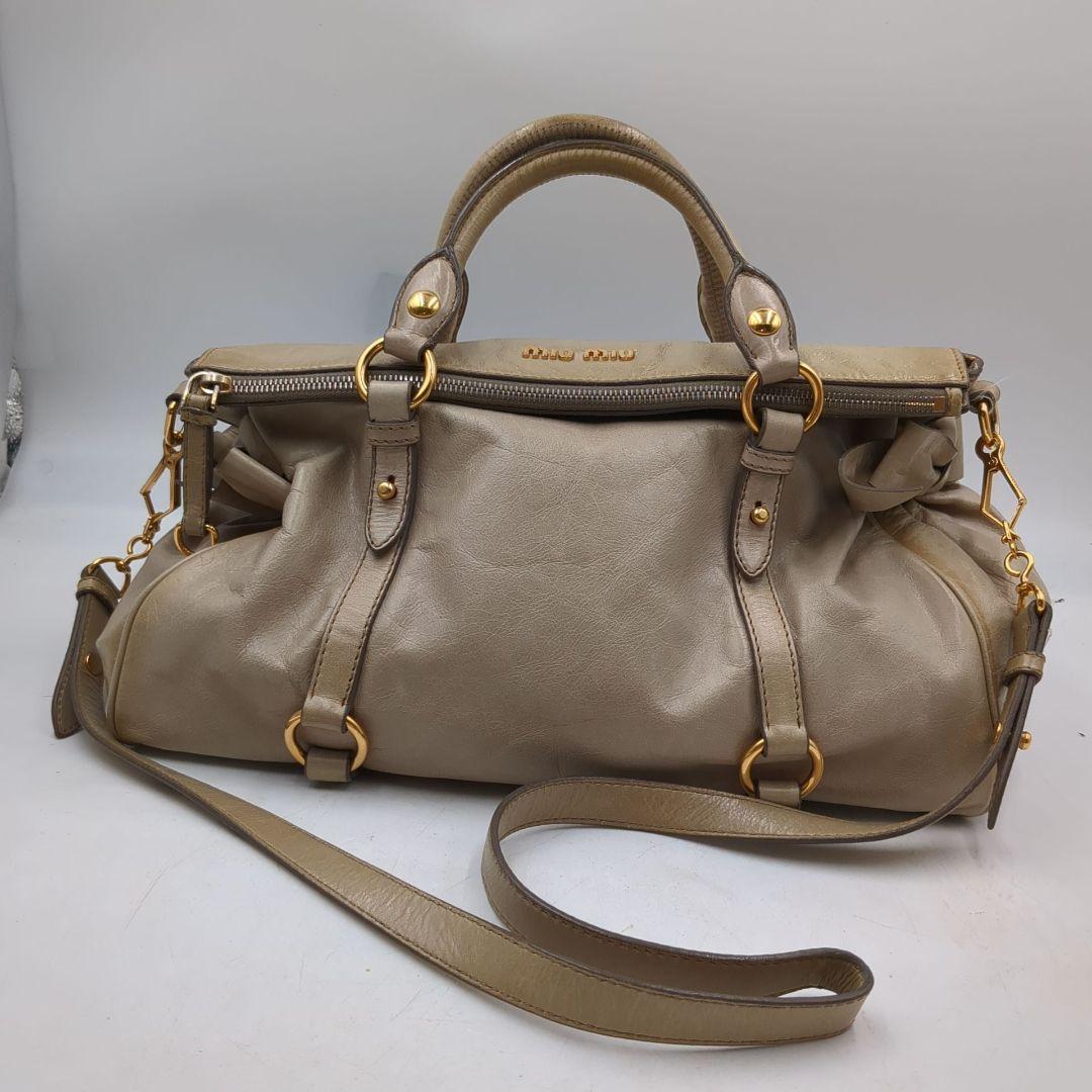 miu miu vitello lux hand bag 2way
