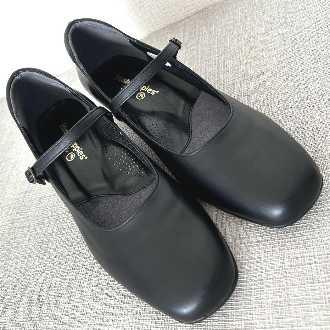 極美品　ハッシュパピー　ワンストラップパンプス　晴雨兼用　3E　日本製