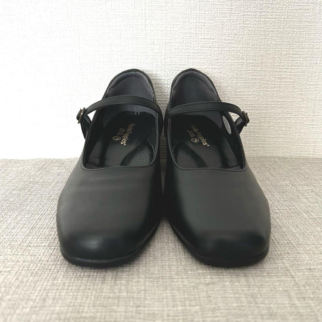 極美品　ハッシュパピー　ワンストラップパンプス　晴雨兼用　3E　日本製