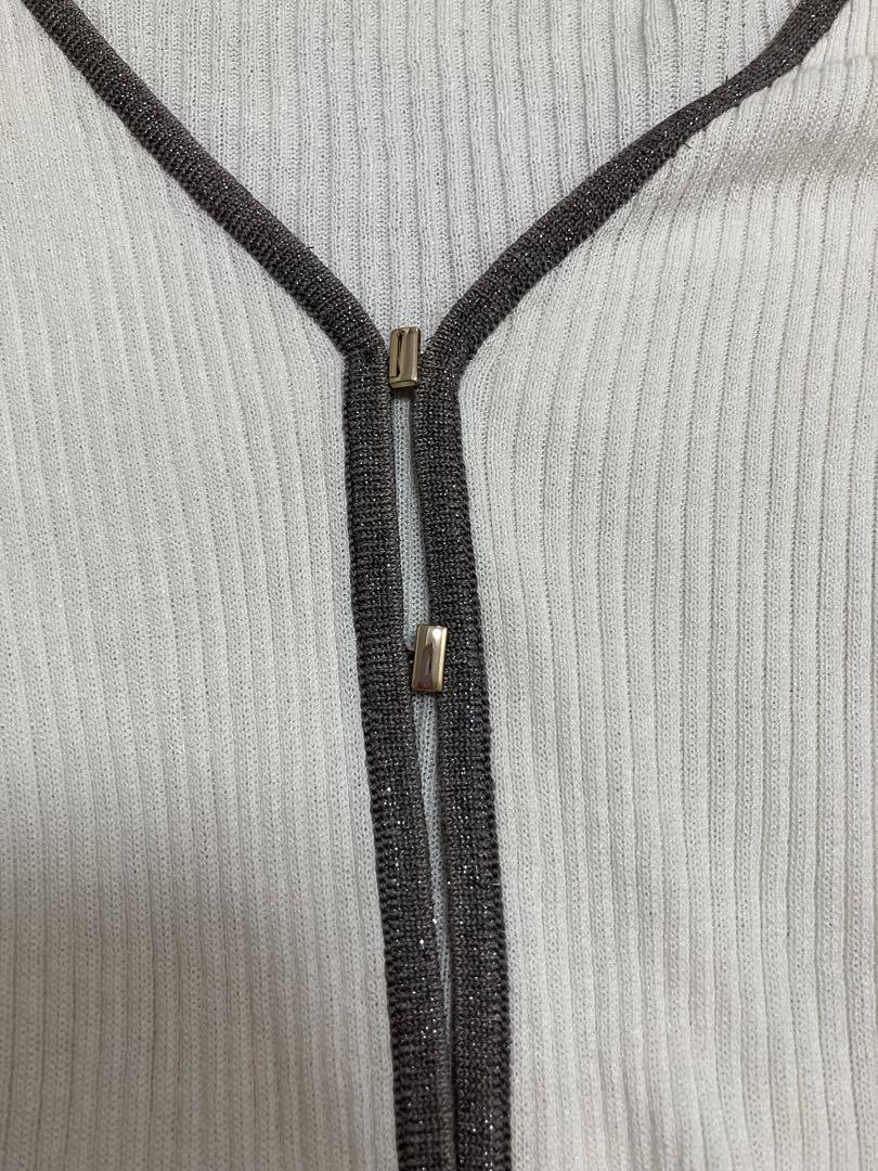 Mystrada ラメラインボレロツインニット