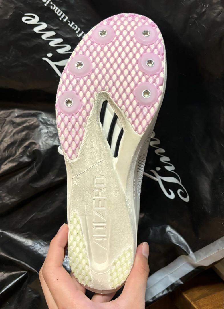ADIZERO スパイクシューズ ホワイト/ブラック