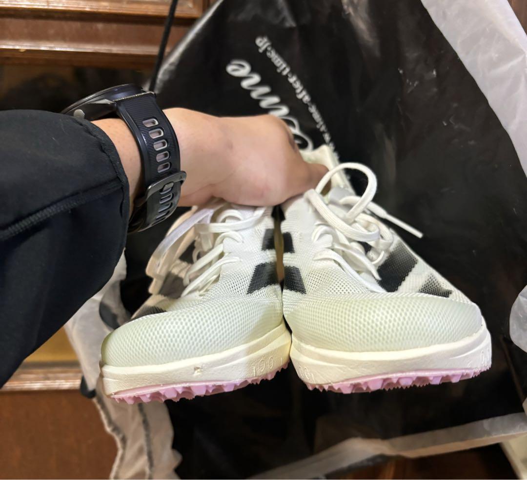 ADIZERO スパイクシューズ ホワイト/ブラック