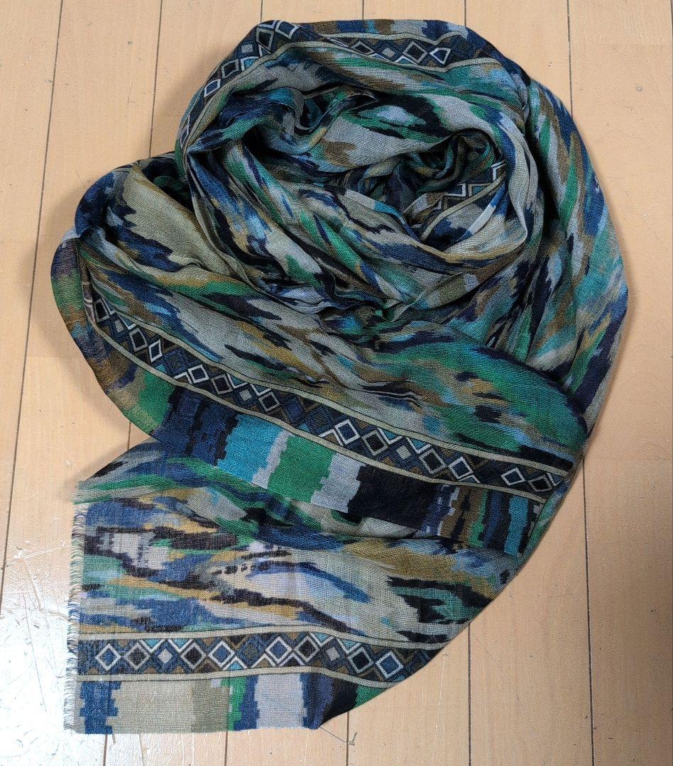 【新品未使用】ウールシルク混合 大判ストール