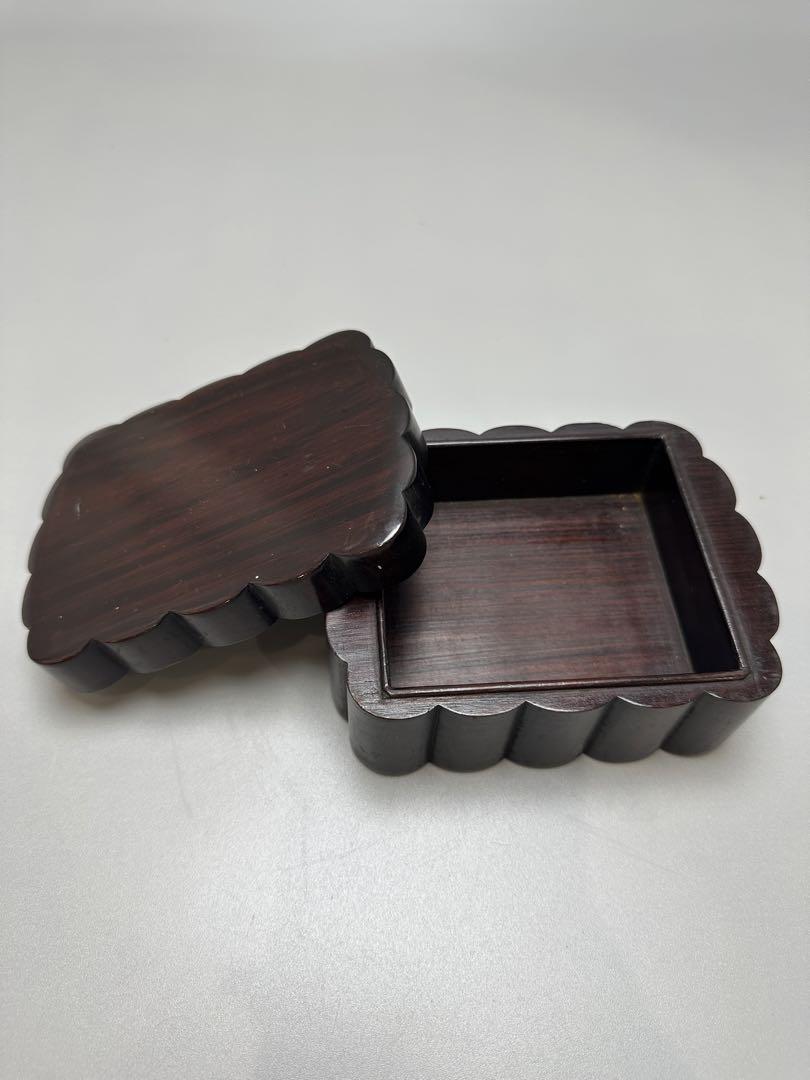 紫檀 唐木 蓋物