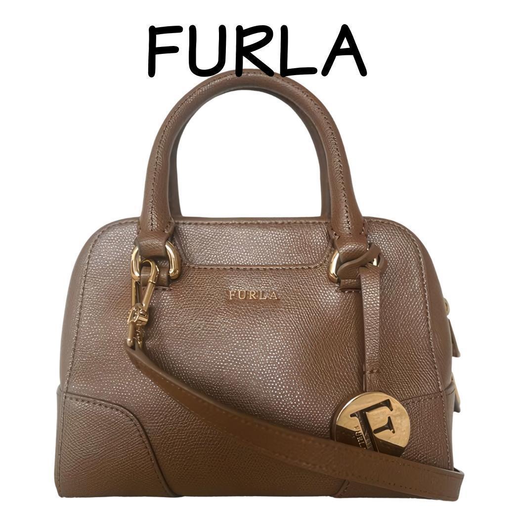 人気 FURLA 2WAY ブラウン ショルダーバッグ フルラ Dolly