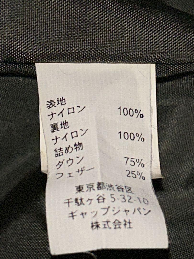 00s old GAP ダウンベスト ダブルジップ カーキ キルティング