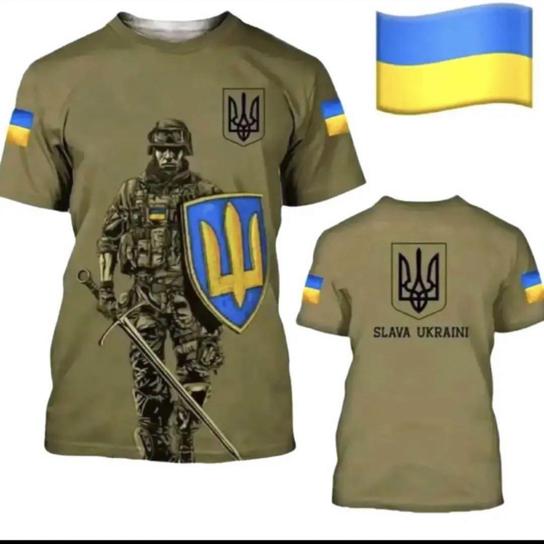 ウクライナ戦争　ウクライナ軍払い下げ品 軍用戦闘Tシャツ ゼレンスキー　コンパス