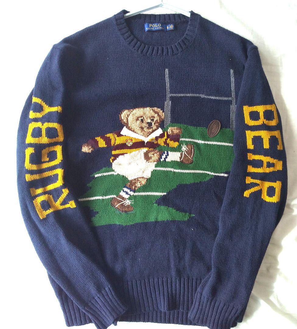 スコット ポロラルフローレン ニットXL POLO RALPHLAUREN sN9pc-m98635930571 ベア ラグビー ニット